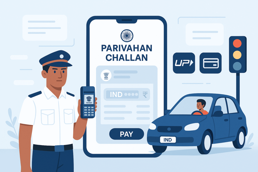 parivahan challan status check online payment